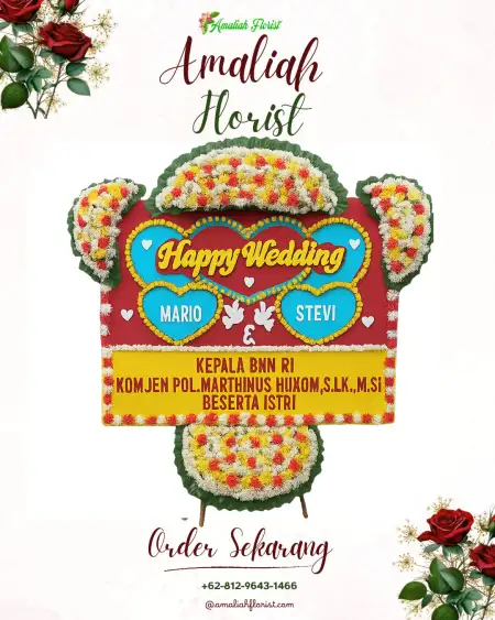 Papan Bunga Pernikahan Pangkatan